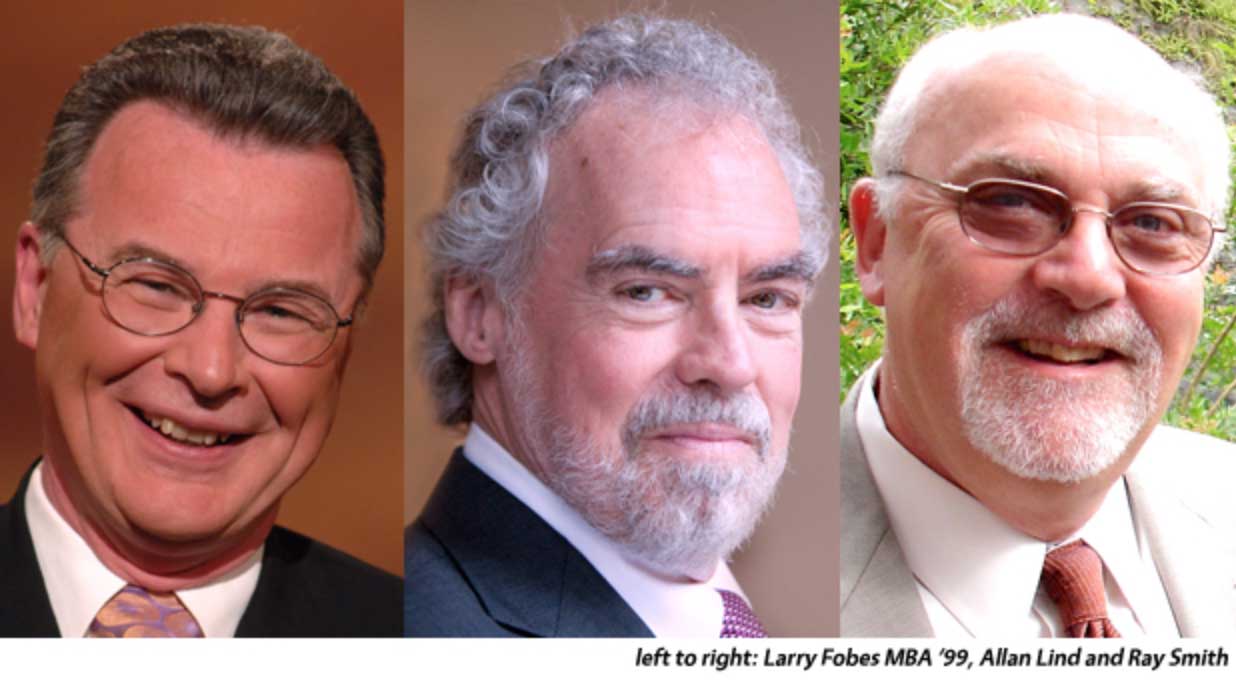 Larry Fobes MBA '99, Allan Lind, and Ray Smith