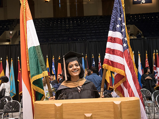 Gamini Singh at graduation