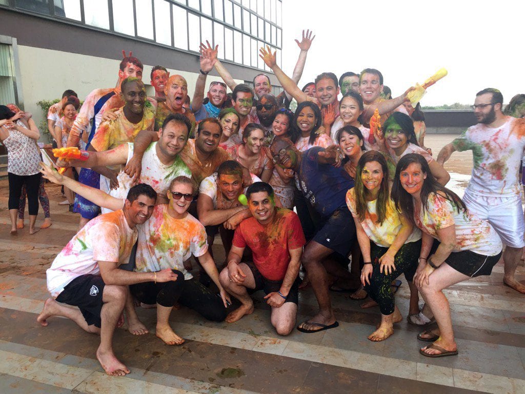 Global Executive students celebrate Holi in New Delhi