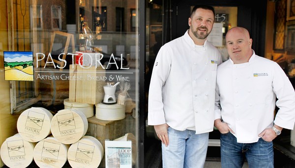 Greg and Ken at storefront