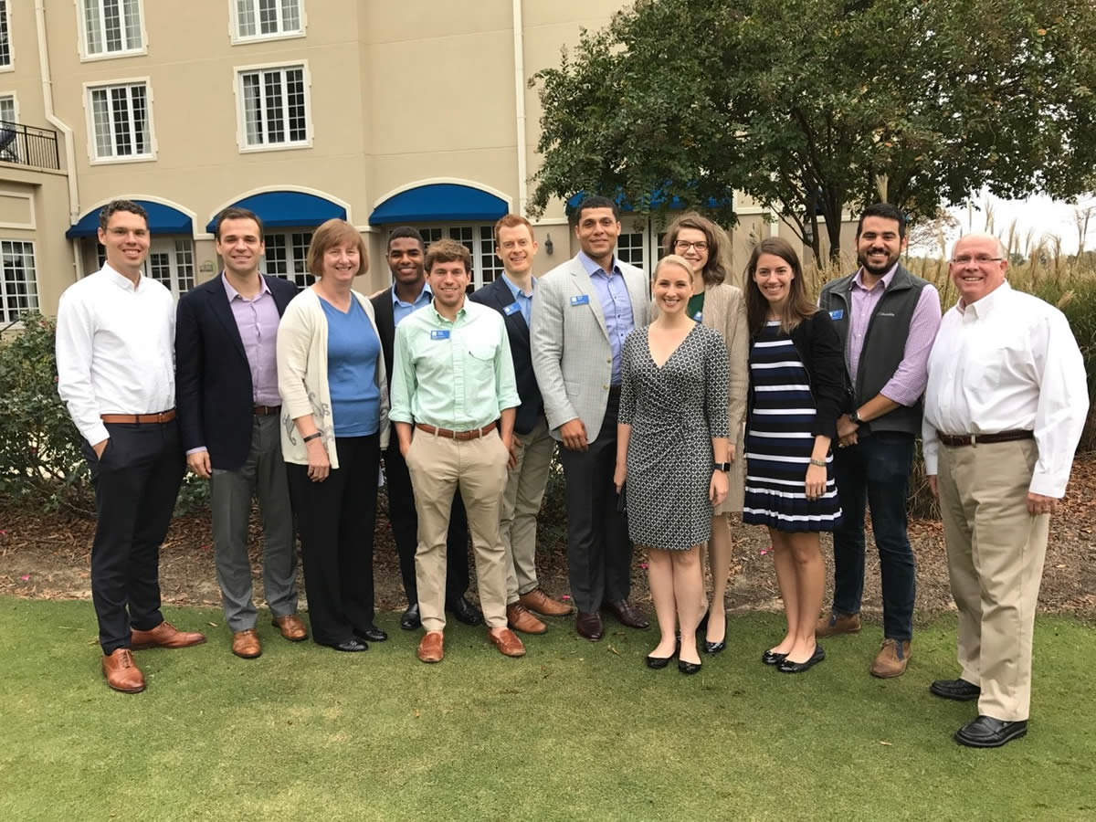 Dan and Chris Richards with Scholarship Students